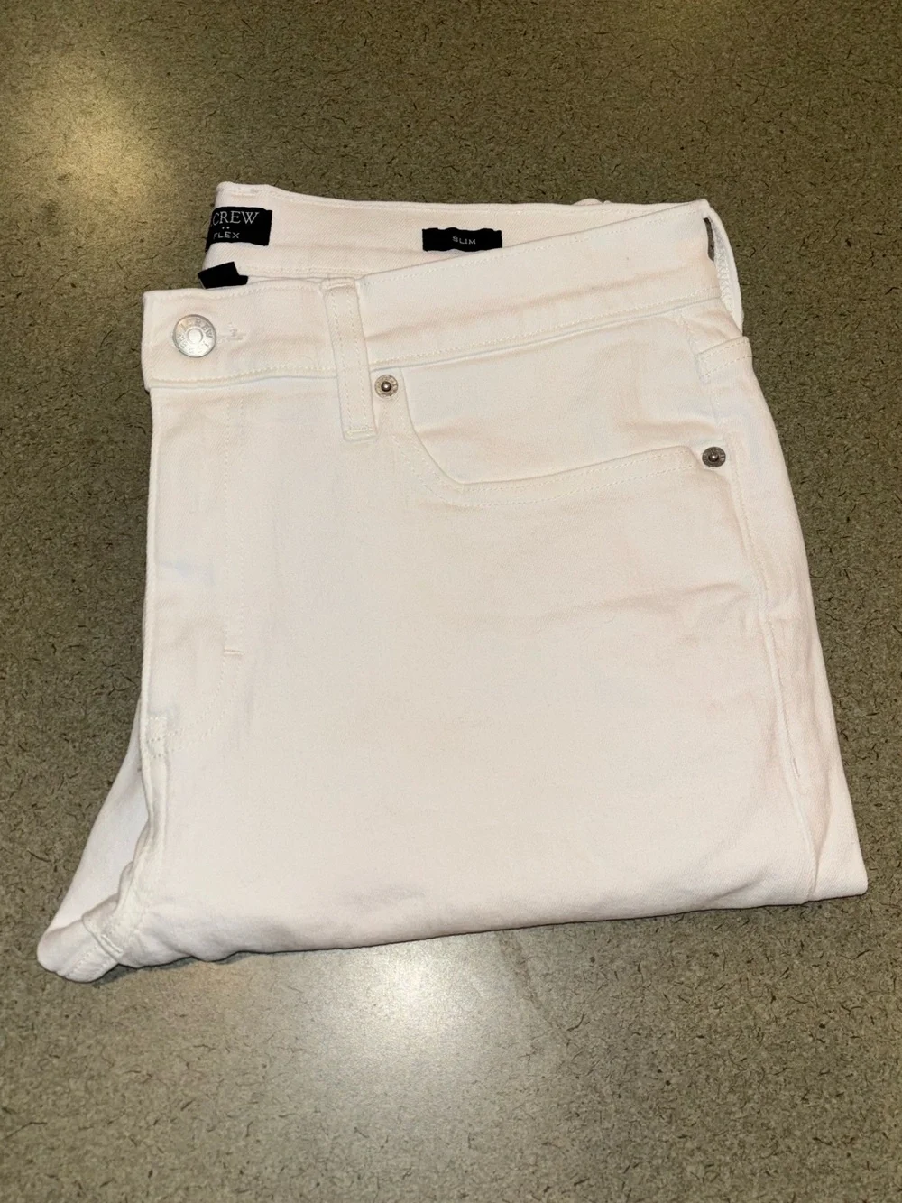 NWT J.Crew Flex Slim Fit White Chino Pants Jeans Men’s 33x32 Never Worn - Picture 9 of 9